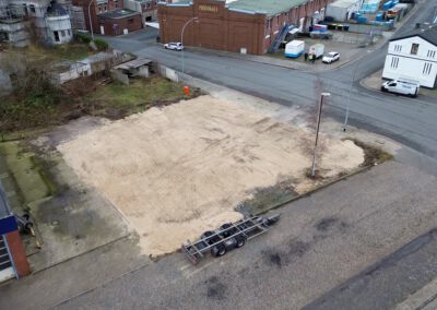 Luftaufnahme der Kaperstraße im Fischereihafen Bremerhaven