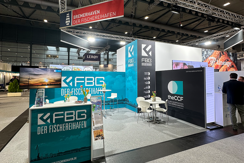 Der Messestand der FBG auf der Fish International 2024